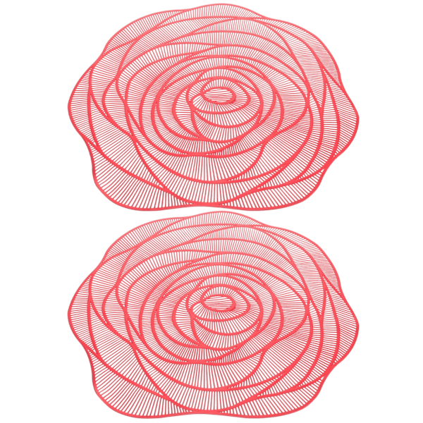 2 st Ros Placemat Ros Bordstablett Hushållsbordstablett Rosblomma Koppmätta Halksäker Bordstablett