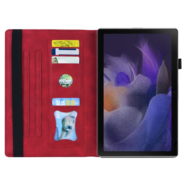 Compatible with Samsung Galaxy Tab A9+ Split Shockproof Leather Protective Case Röd