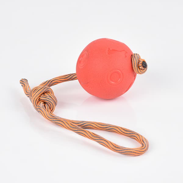 3-pack Dog Ball with Rope, Durable Rubber Ball