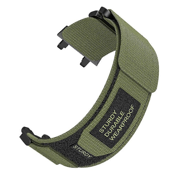 Til Huami Amazfit T-Rex 3 Udendørs Klatreur Armbånd Magisk Tape Åndbart Nylonbånd med Forbindelse Army Green