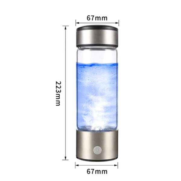 Bärbar 360 ml väterikt vattenglas USB uppladdningsbar jonvattengenerator väterik vattenkoppsgenerator