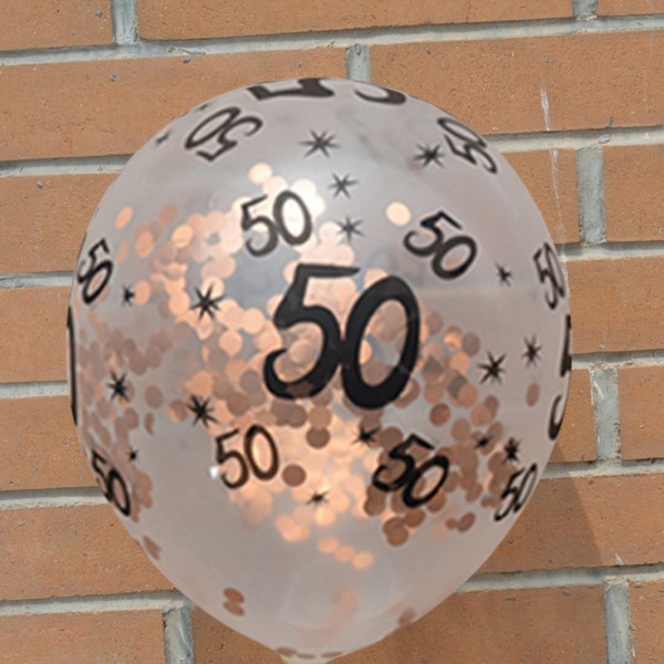 5 st Latexballonger 30:e 40:e 50:e Grattis på födelsedagen Hemdekorationer (Rose Red Papers 50:e)