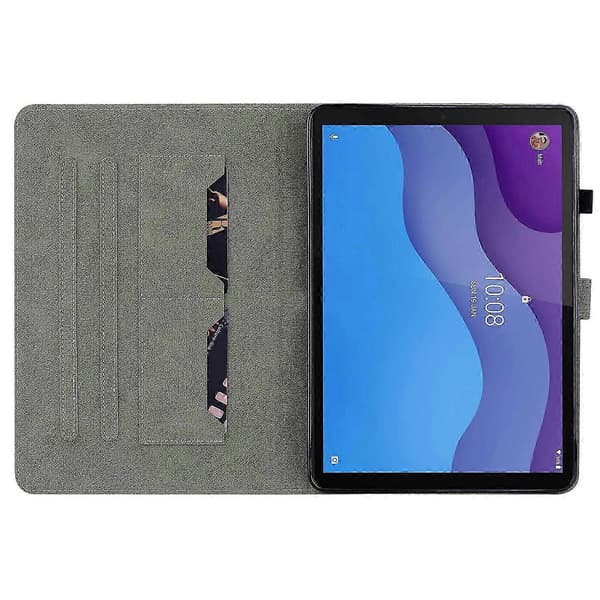Tablet Case Compatible with Lenovo Tab M10 HD Gen 2 Tiger Pattern PU Tablet Case (Grey) Grey