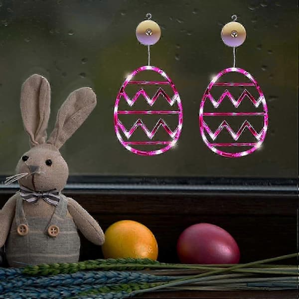 Easter Window Lights, Luminous Easter Decorations, Hanging String Lights for Home Bedroom Living Room Wall Decor