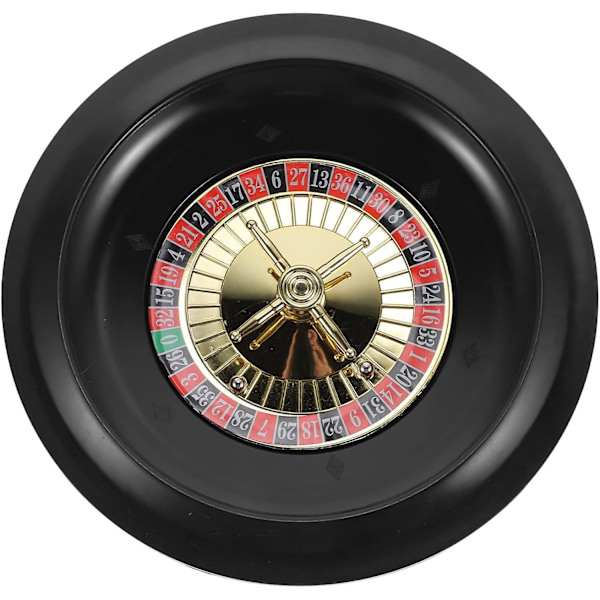 Träroulette Bordsspel i Europeisk Stil - Roterande Casinohjulsdekoration