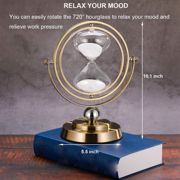 Timglas Timglas 30 minuter, Vintage mässingssandklocka 30 minuter, watch 30 minuter, unikt timglas timglas för antik dekor