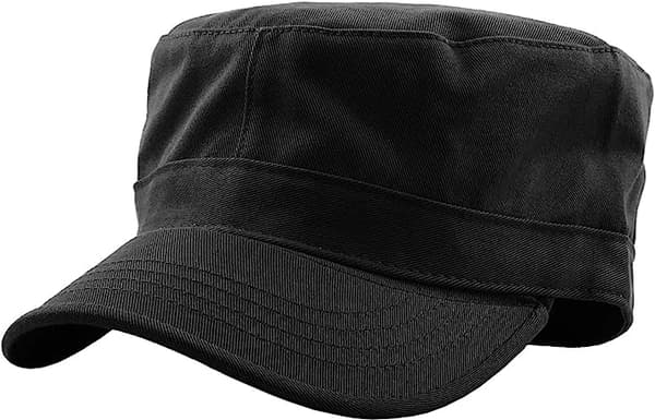 Simpel Hverdag Militær Stil Hat Flat Cap (Sort)
