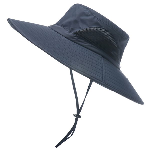 Hat Herre Dame Sol Sommer Anti UV Udendørs Vandreture Bucket Hat Foldbar Vandtæt til Safari, Rejser, Gartner Blå