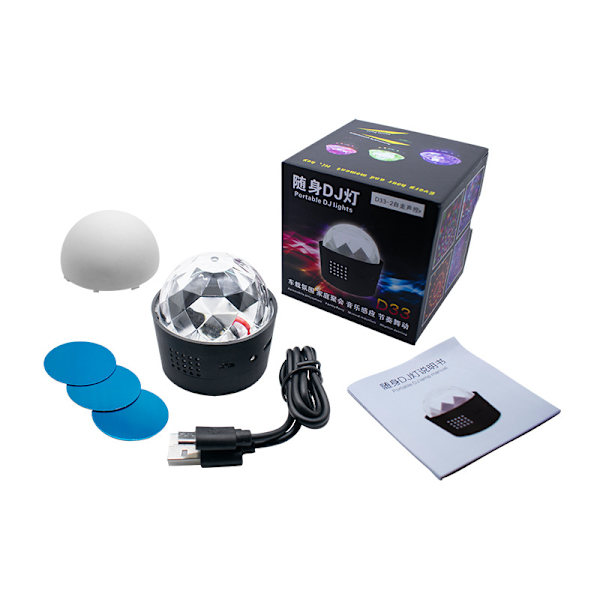 Mini Portable Car LED Dj Lights, Röststyrda LED Ambient Li