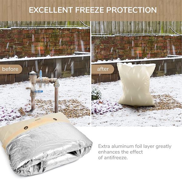 Vinter vandhane frostsikringsbeskyttelsescover anti-is returventil frostsikringsmuffe frostsikringspose rør isolering isoleringsmuffe 62*63cm