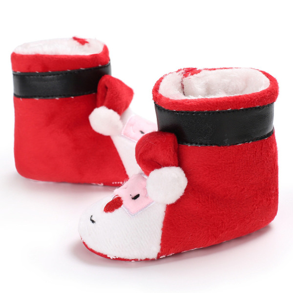 Baby Fleece Jultomten Halkskyddade vinterskor Golvstrumpor för toddler baby