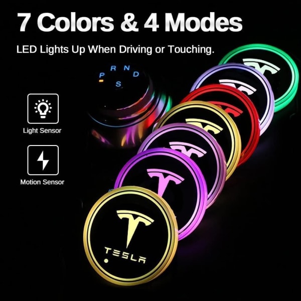 2022 2021 Tesla Model Y Model 3 neonljusrör RGB inre LED-strip-ljus med appkontroller