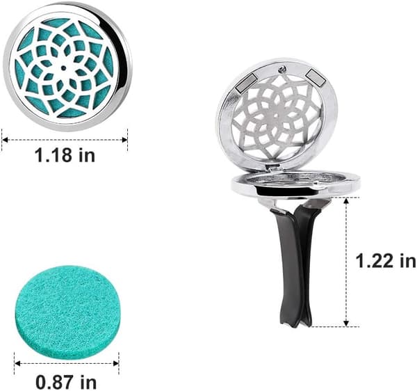 Bil Diffuser Ventilklips - 30mm Aromaterapi Eterisk Olje Bil Diffuser Ventilklips (4 Ventilklips, Metall)