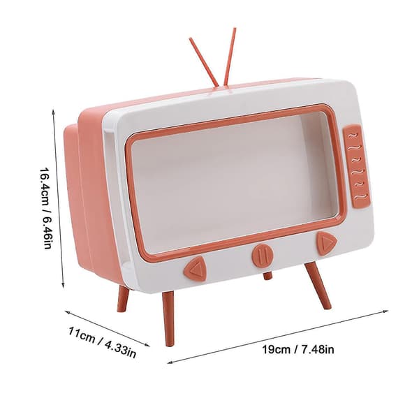 Tv Tissue Box Mobiltelefon Stand Desktop Tissue Hållare
