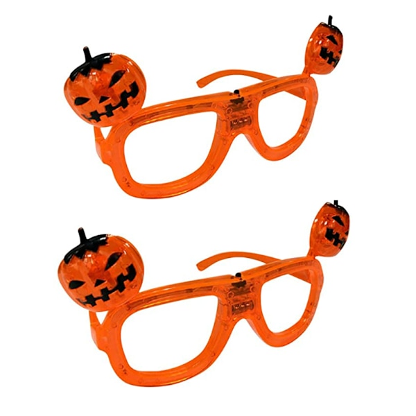 2 stk. Europeiske og amerikanske Halloween LED Blinkende Gresskarbriller G