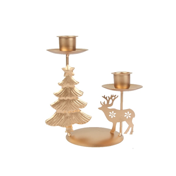 Nordisk Retro Antik Julelysestage Ornamenter Jernlysestage til Jul