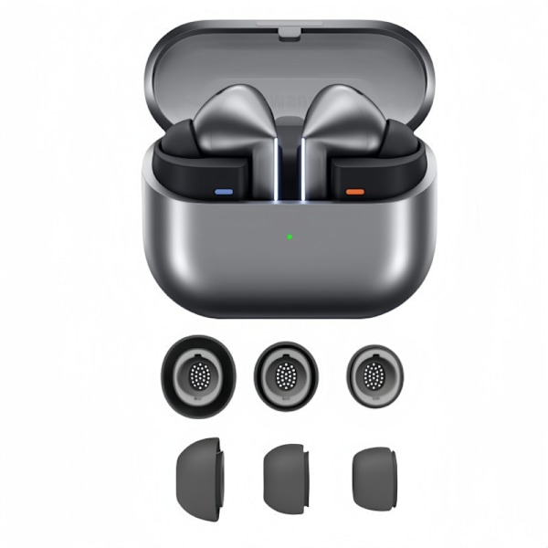 Buds 3 Pro 630 Silver，Tillgängligt Galaxy AI, headset för smart översättning Obsidian Black