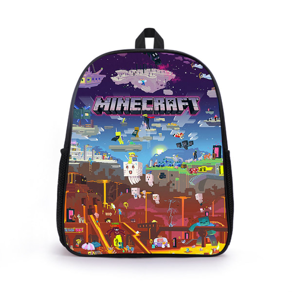 Minecraft Painettu Reppu Koululaukku Suuri Tilavuus Opiskelijan Kirjalaukku Reppu Lasten Lahja 7