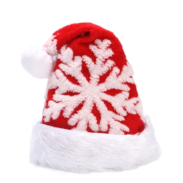 2st Shu bomull sammet röd grå stor snöflinga julmössa vinter juldekoration party show present