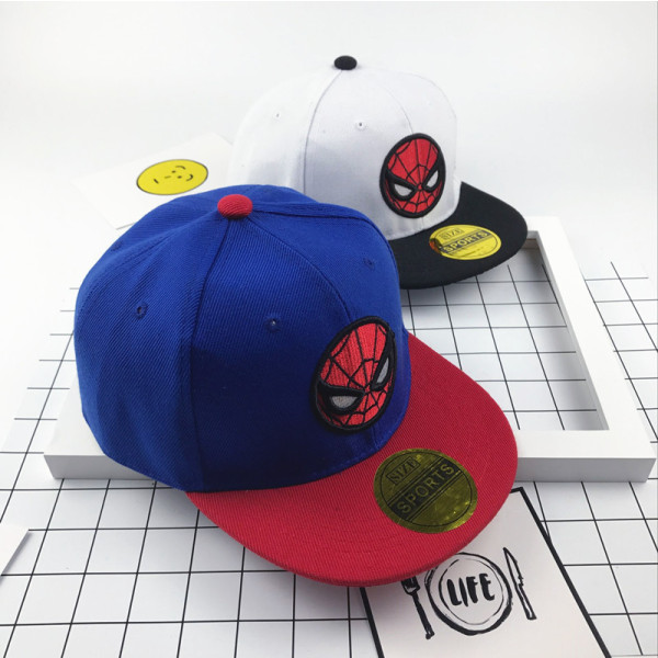 2 st Boy Girl Baseball Cap Barn Snapback justerbar sporthatt (vit+blå)