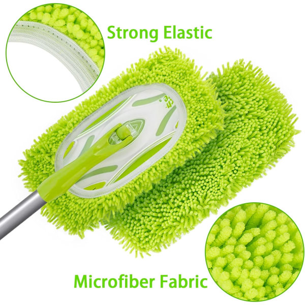 Återanvändbara torra moppdukar av mikrofiber för våtmoppar Kompatibel med Swiffer Sweeper Mop Ersättningsmoppar för rengöring av golv med hård träyta 4 Pack