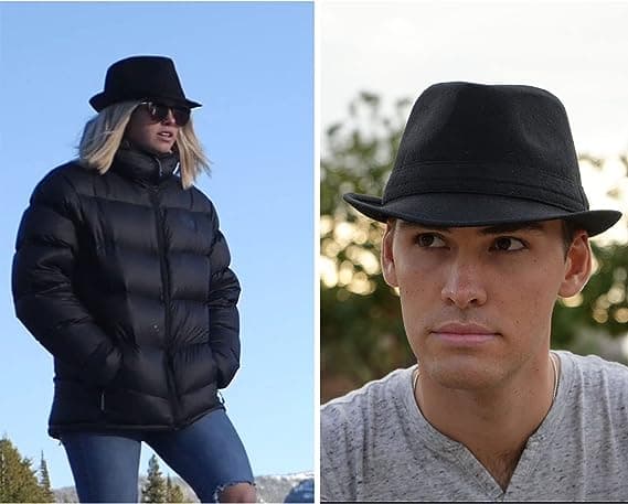 Tidlös Klassisk Manhattan Fedora Hatt Unisex