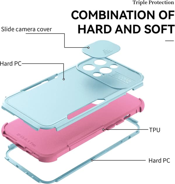 Kompatibel med iPhone 13 Pro Max Cover 6,7 tommer med Ring Stand,