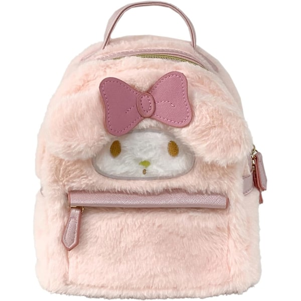 Söt plysch tjej skolryggsäck 3D Kawaii djur tecknad skolväska för flicka ryggsäck skolmaterial rosa kanin