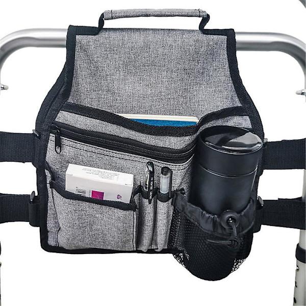 Rullstol Walker Bag, hopfällbar Walker Basket förvaringsväska för Walker Style Rollator och rullstol