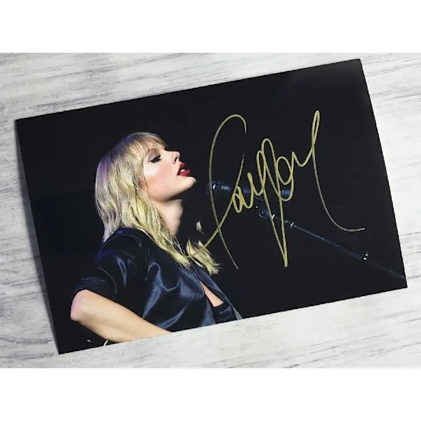 Taylor Swift Allekirjoitettu Valokuva Autografinen Painatus Seinätaide Kodinsisustus A