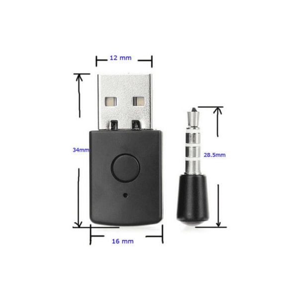 USB Bluetooth Adapter Dongle for PS4, Trådløs Bluetooth Adapter Dongle Mottaker & Sender