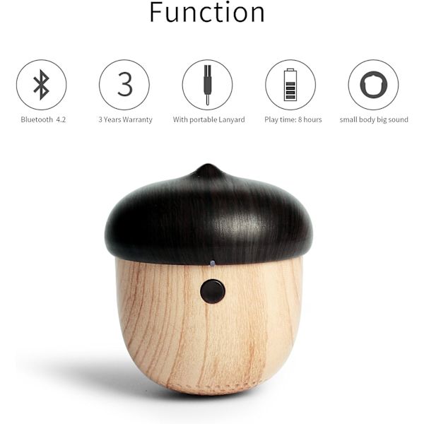 Mini Bluetooth högtalare - Trådlös Bluetooth -högtalare med förbättrad bas och inbyggd mikrofon, bärbar Bluetooth -högtalare för resor hemma utomhus, 10 m tråd