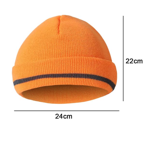 Män Vinter mössa Varm stickad manschett Vanlig kälke Ski Skull Cap