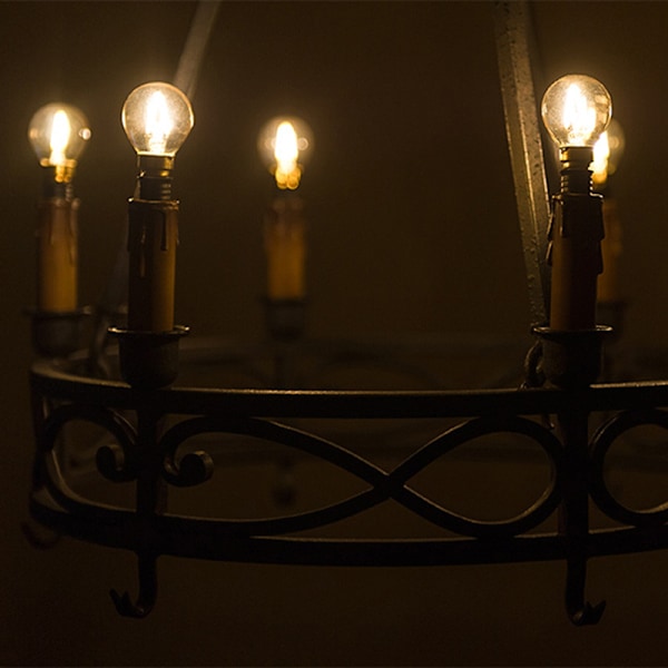 Två E26 3W2200K gula led glödlampor glödlampor Retro industriell dimmer små nattlampor 110V