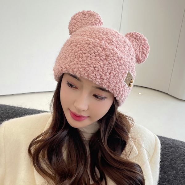 Barns cap höst och vinter varm tröja mössa Mickey ears söt cap studentbjörn