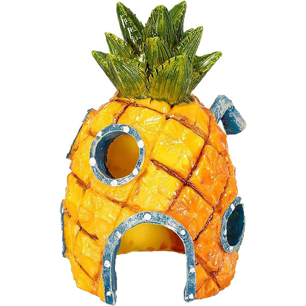 Ananas Hus Akvarium Dekorasjon, Ananas Dekorasjon for Akvariefisk og Reke Habitat Akvarium Ornament for Fisk, Reker, Skilpadder, Akvarium,
