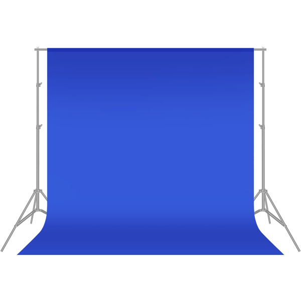 1,8x2,8m fotostudiobakgrund 100 % ren muslin hopfällbar för fotografi, video och TV (blå)
