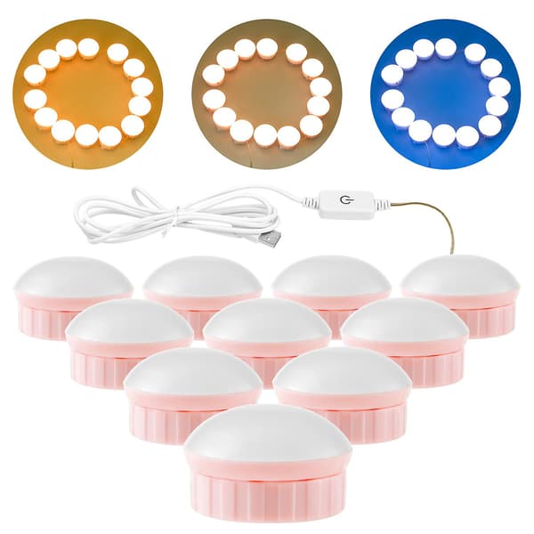 10 Lampor Led Sminkspegel Ljus Usb Laddning Touch Dimbar Dre