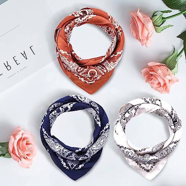 3-pack vår och höst multifunktionell liten sidenscarf Korean S