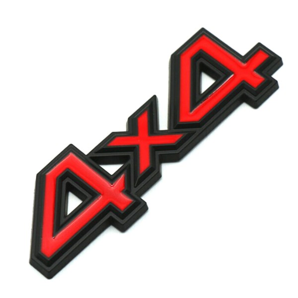 2 kpl Metallinen Musta Punainen 4WD 4x4 Auto Takaluukun Emblem Badge Tarrat