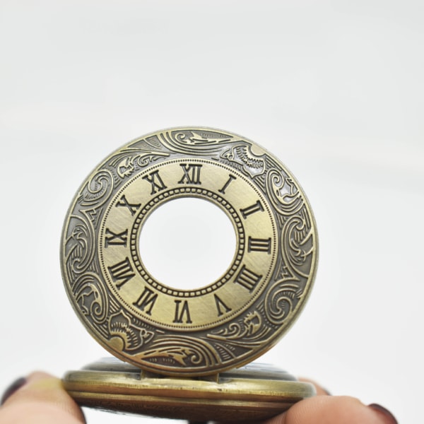 Vintage kvarts watch med kedja och romerska siffror