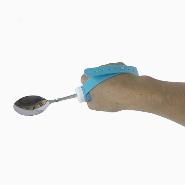 Easy Grip Spoon Anti-tremor Skötselredskap 360 roterande rostfritt stål sked äta för funktionshindrade skakningar