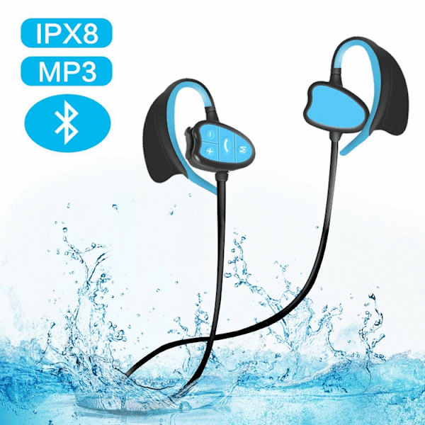 Simhörlurar Trådlösa Bluetooth 5.0 hörlurar IPX8 Vattentäta hörlurar Sportheadset