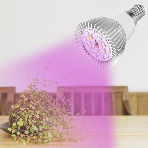 LED Grow Light, Full Spectrum LED Grow Light, 18W 18 LED Grow-lampa för trädgårdsskötsel inomhus, Familjebalkongplanta/reproduktion, växthusplanti