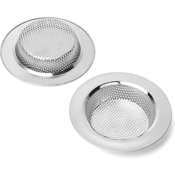 4 Köksdisksil, diskbänkssil i rostfritt stål, rutnät för diskbänk, tjockare, ytterdiameter 112 mm/4,4 tum (stor storlek)