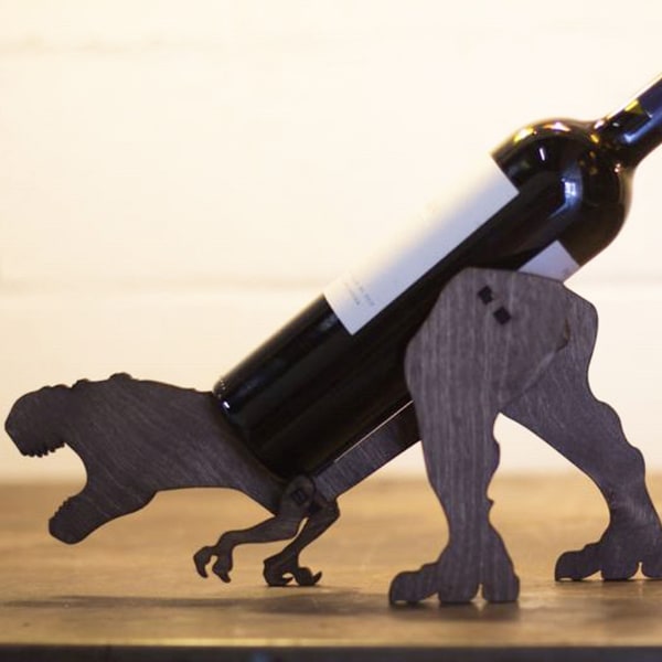 Dinosaur Vinflaskeholder Figur Jurassic Era Statue Kjøkken og Spisestue Dekor Fest Vertskap Prop Dinosaurer Tyrannosaurus Rex (Ingen Rødvin)