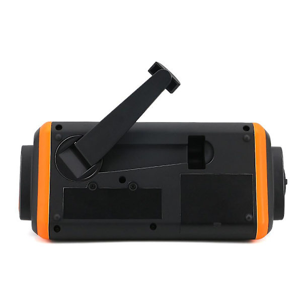Orange multifunktionell katastrofförebyggande väderradio Handvev ficklampa Radio Solar Emergency Handvevgenerator