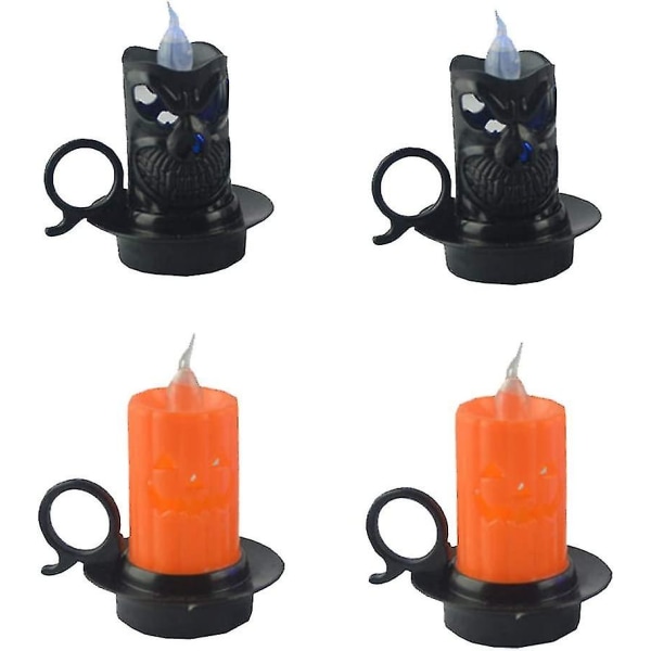 Led-kynttilävalo, hehkuva Halloween-kynttilä Wicand