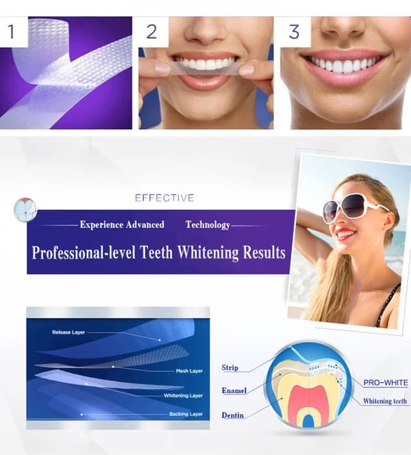 3D White Whitestrips Professional Effects - Whitens Teeth, White Luxe （10 par）