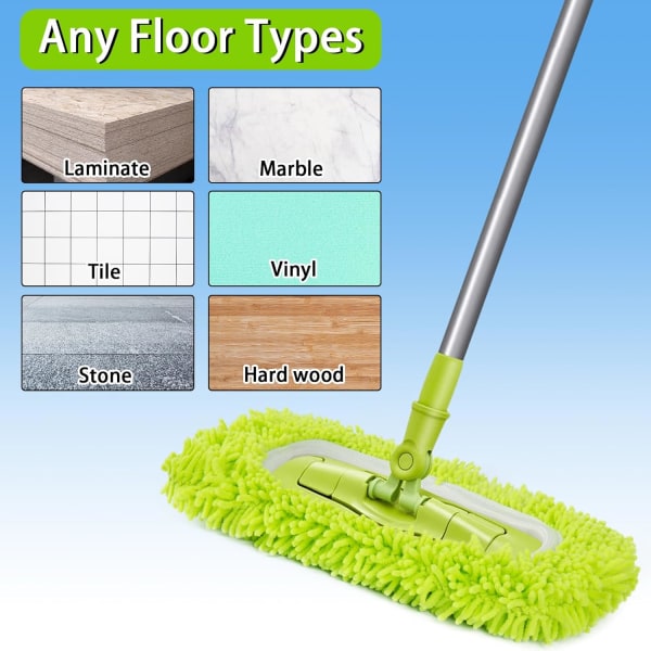 Återanvändbara torra moppdukar av mikrofiber för våtmoppar Kompatibel med Swiffer Sweeper Mop Ersättningsmoppar för rengöring av golv med hård träyta 4 Pack